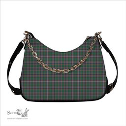 ScotsTee Shop Scottish McFarlane Hunting Ancient Tartan Handbag Women's Shoulder Bag With Chain