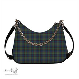 ScotsTee Shop Scottish Nicolson Hunting Ancient Tartan Handbag Women's Shoulder Bag With Chain