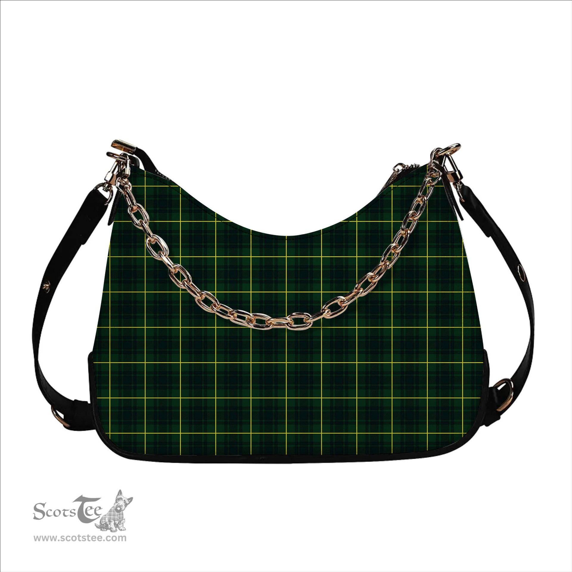 ScotsTee Shop Scottish McArthur Modern Tartan Handbag Women's Shoulder Bag With Chain