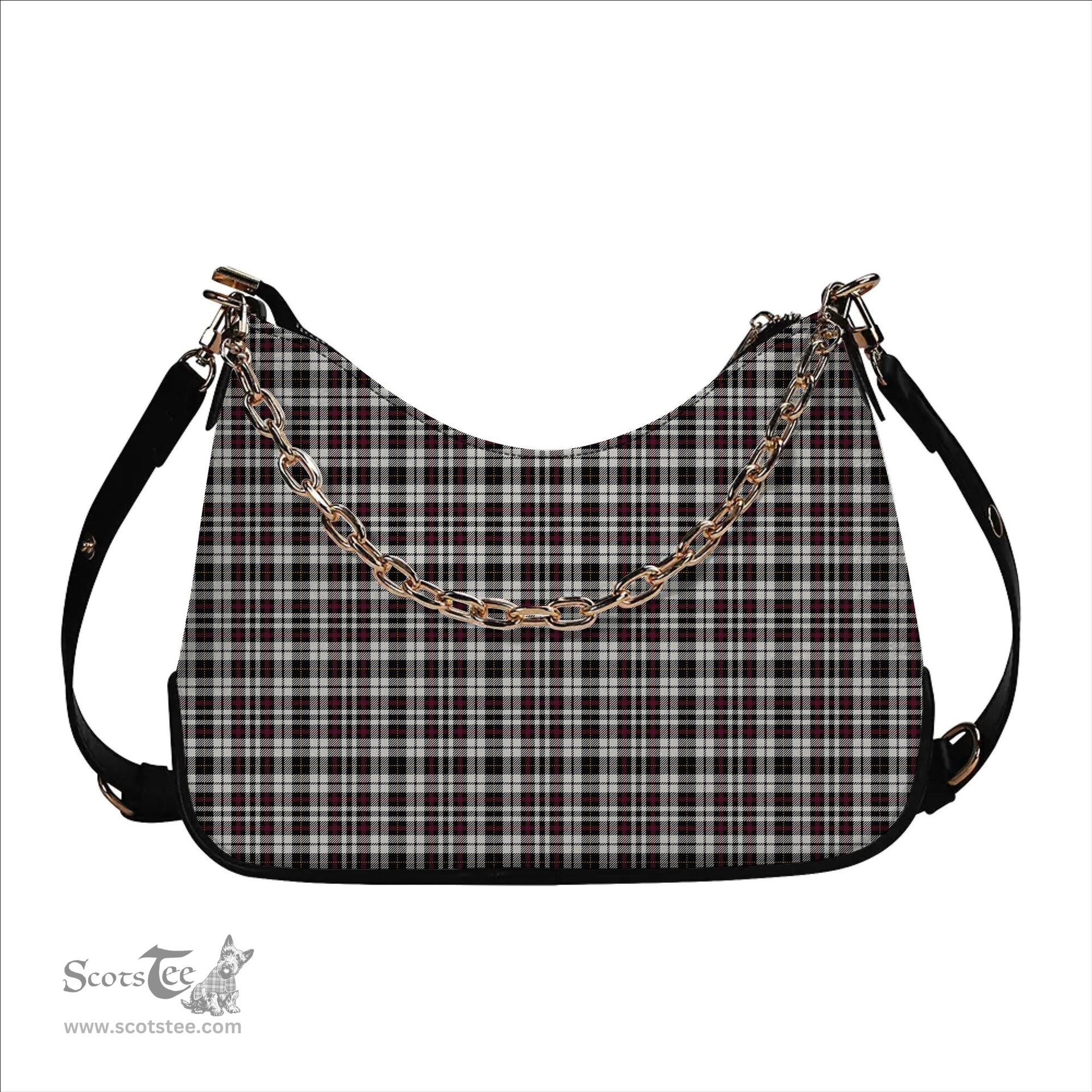 ScotsTee Shop Scottish Little Arisaid Modern Tartan Handbag Women's Shoulder Bag With Chain