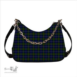 ScotsTee Shop Scottish MacLeod of Harris Modern Tartan Handbag Women's Shoulder Bag With Chain