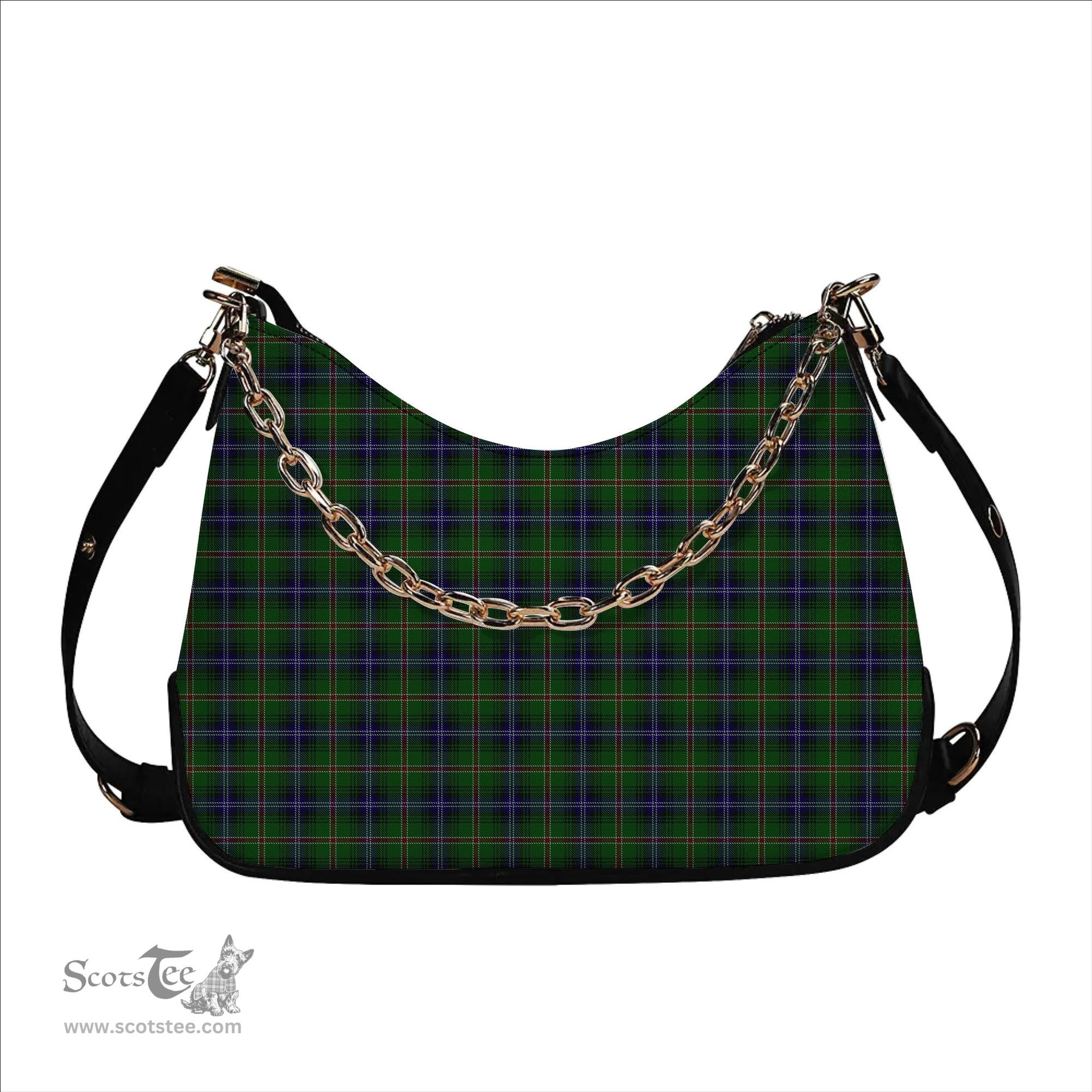 ScotsTee Shop Scottish Kirby Tartan Handbag Women's Shoulder Bag With Chain