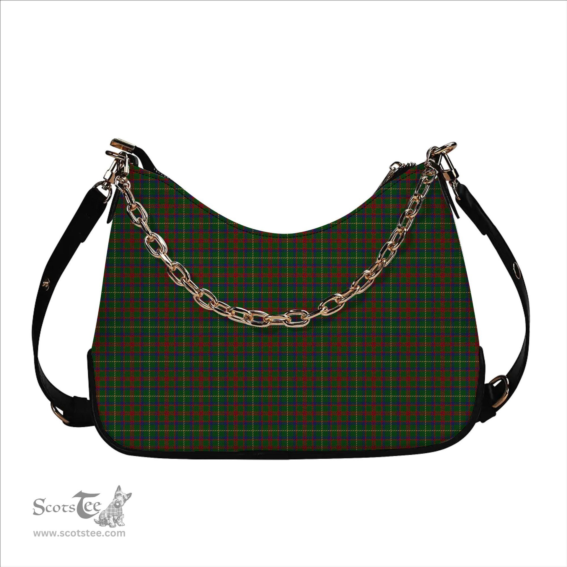 ScotsTee Shop Scottish MacIntosh Hunting Tartan Handbag Women's Shoulder Bag With Chain