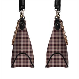 ScotsTee Shop Scottish MacPherson Hunting Ancient Tartan Handbag Women's Shoulder Bag With Chain