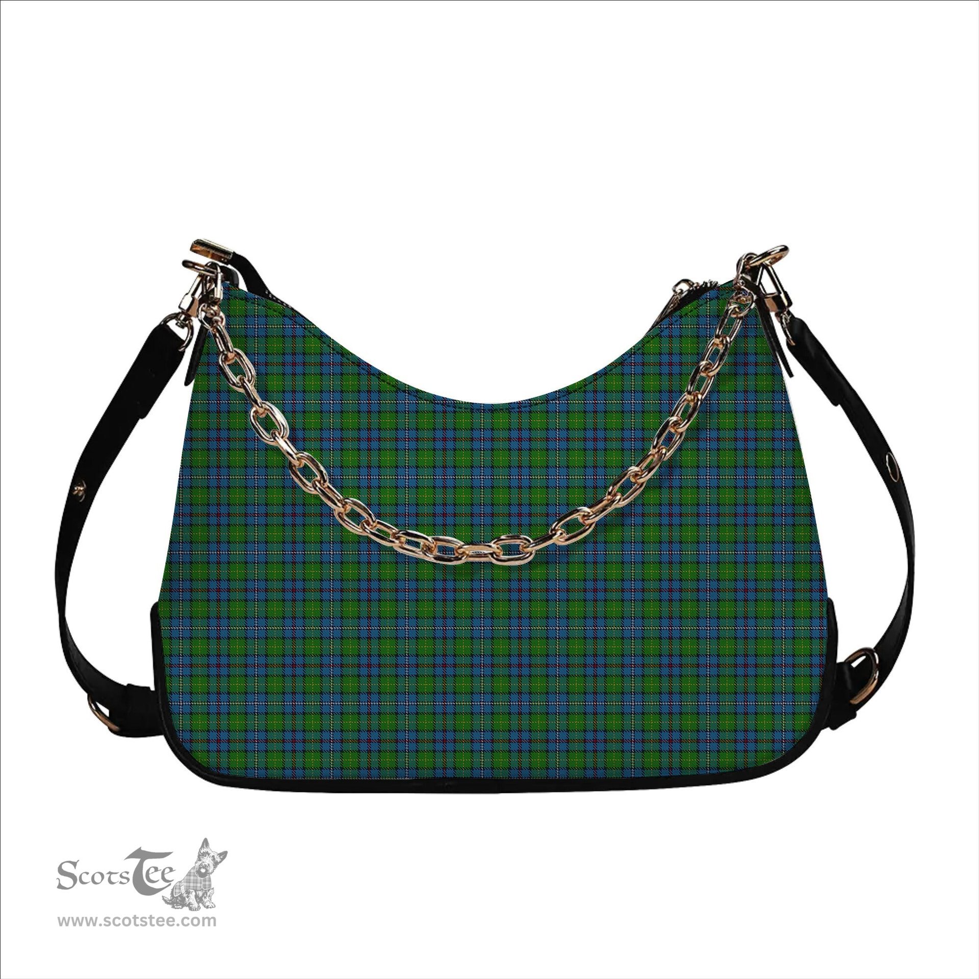 ScotsTee Shop Scottish Hosey Tartan Handbag Women's Shoulder Bag With Chain