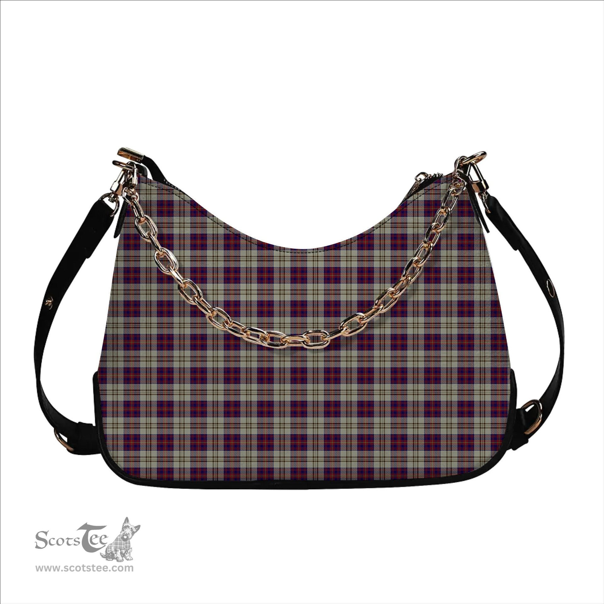 ScotsTee Shop Scottish Walker Dress Tartan Handbag Women's Shoulder Bag With Chain