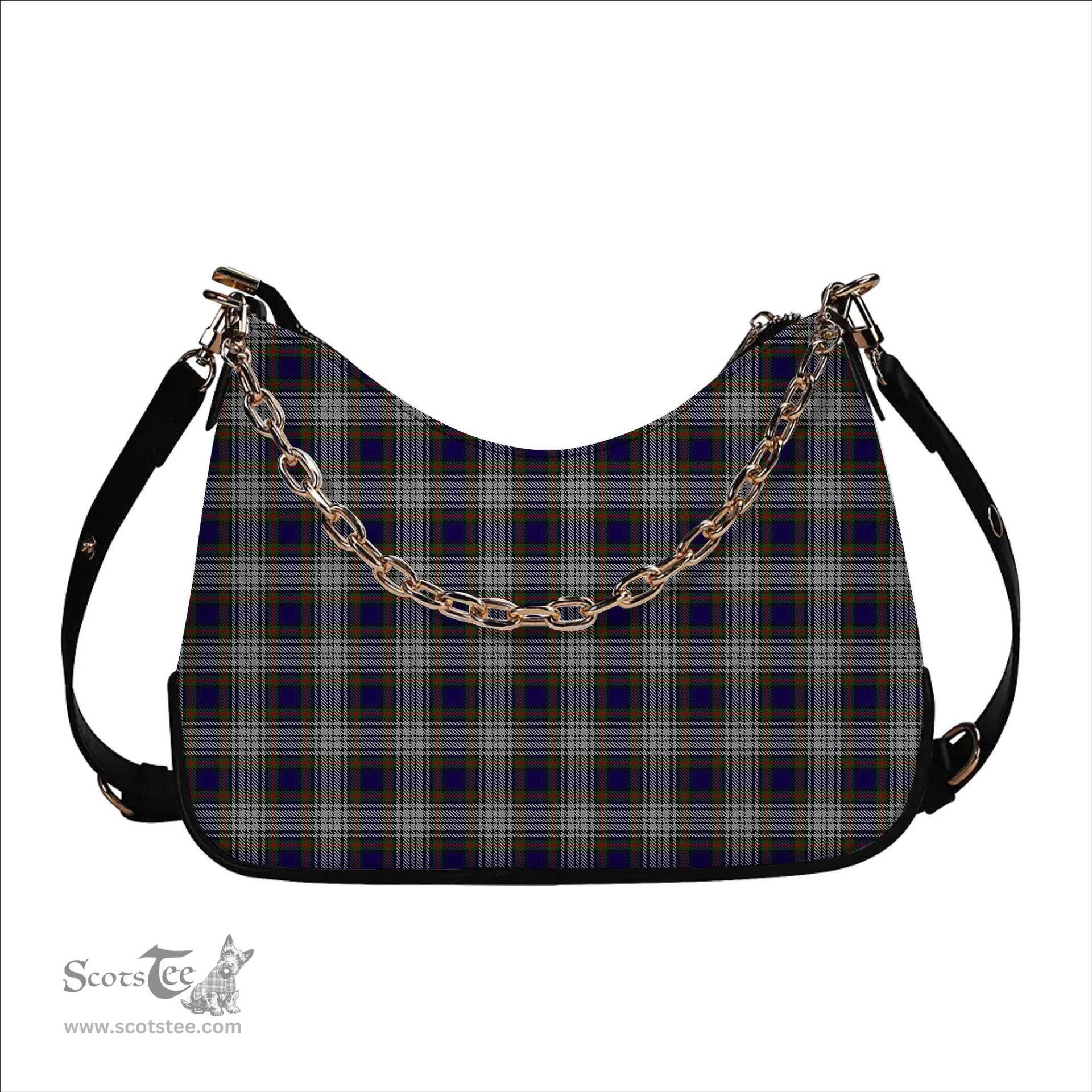ScotsTee Shop Scottish Highfield Dress Tartan Handbag Women's Shoulder Bag With Chain