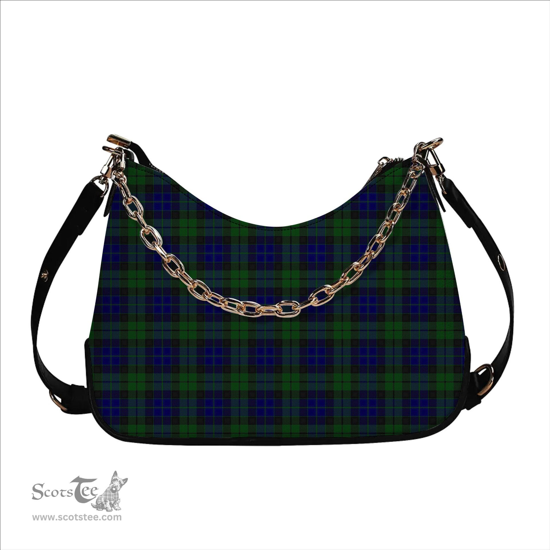 ScotsTee Shop Scottish MacKay 1819 Tartan Handbag Women's Shoulder Bag With Chain