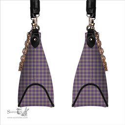ScotsTee Shop Scottish Harris Lilac Tartan Handbag Women's Shoulder Bag With Chain