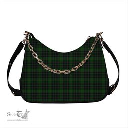 ScotsTee Shop Scottish McAuley Hunting Tartan Handbag Women's Shoulder Bag With Chain