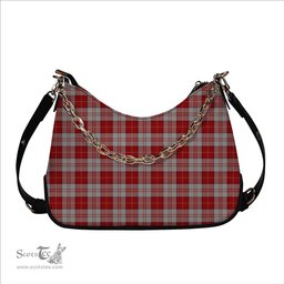 ScotsTee Shop Scottish Menzies 3 Tartan Handbag Women's Shoulder Bag With Chain