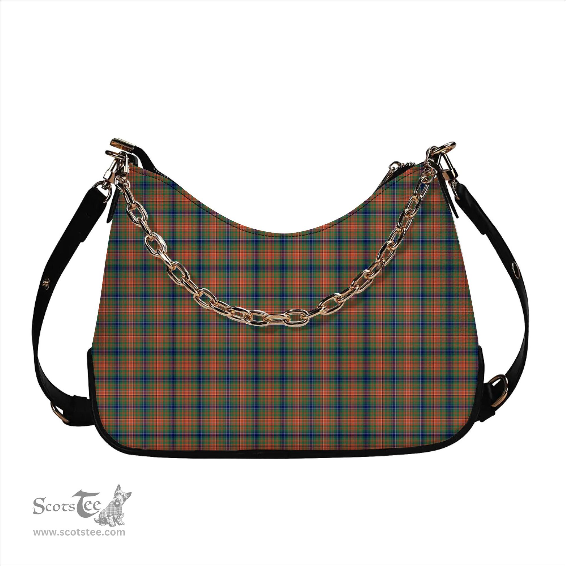 ScotsTee Shop Scottish Wilson Ancient Tartan Handbag Women's Shoulder Bag With Chain