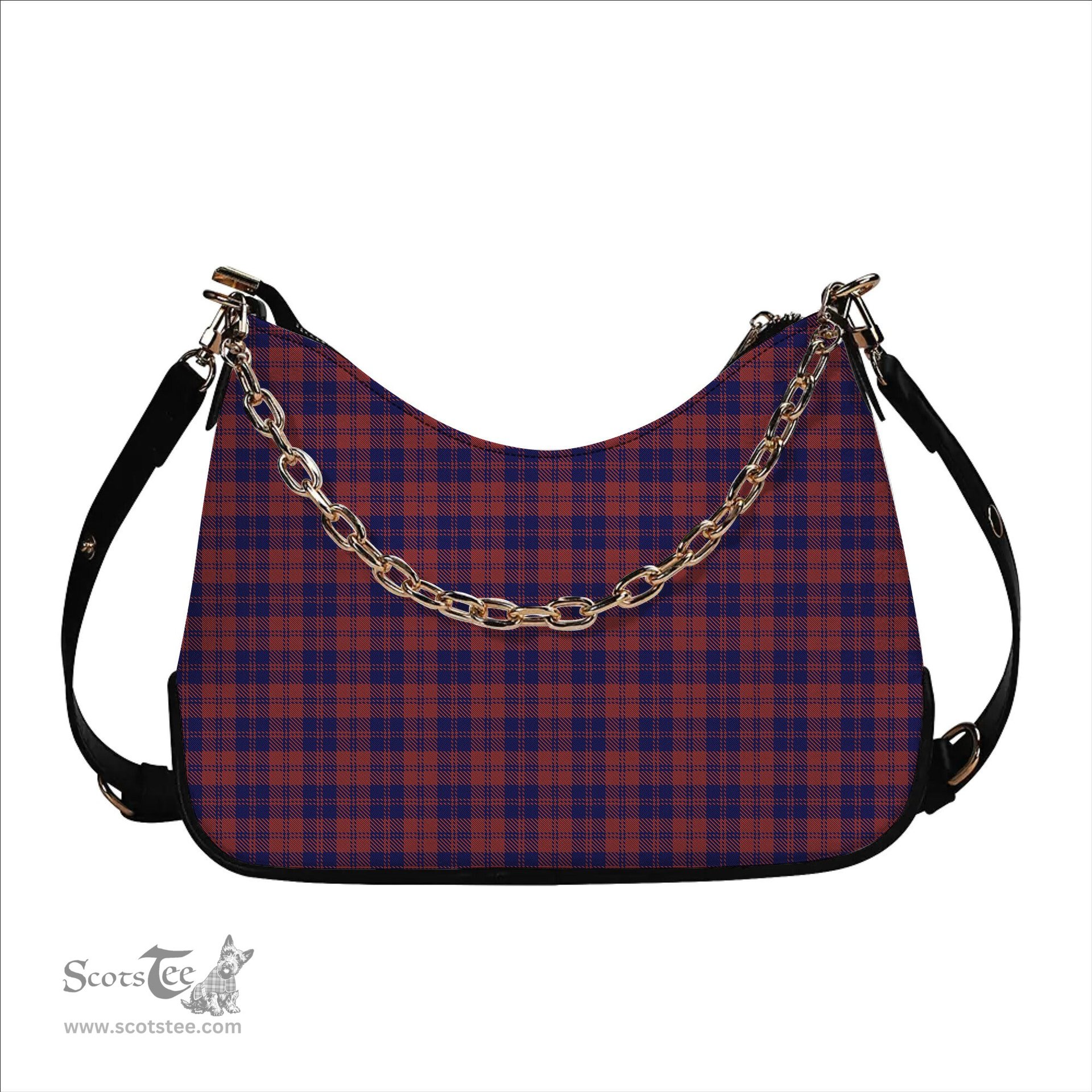 ScotsTee Shop Scottish MacGregor of Glengyle Tartan Handbag Women's Shoulder Bag With Chain