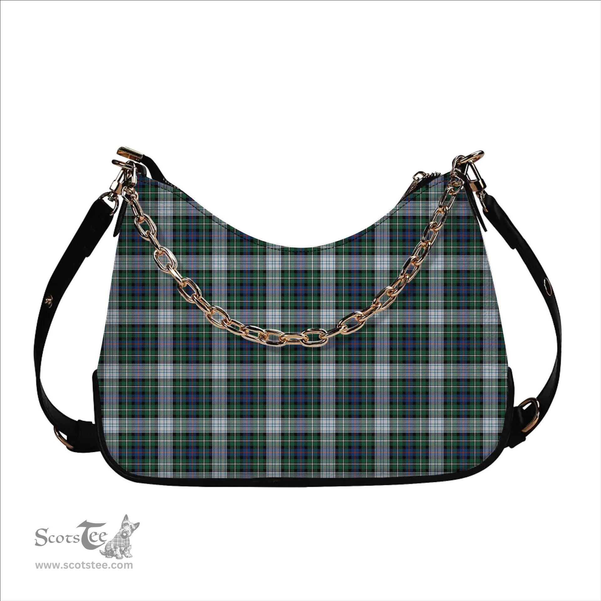 ScotsTee Shop Scottish McKenzie Dress Ancient Tartan Handbag Women's Shoulder Bag With Chain