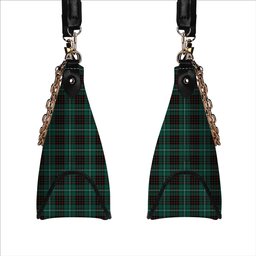 ScotsTee Shop Scottish McAuley of Lewis Modern Tartan Handbag Women's Shoulder Bag With Chain
