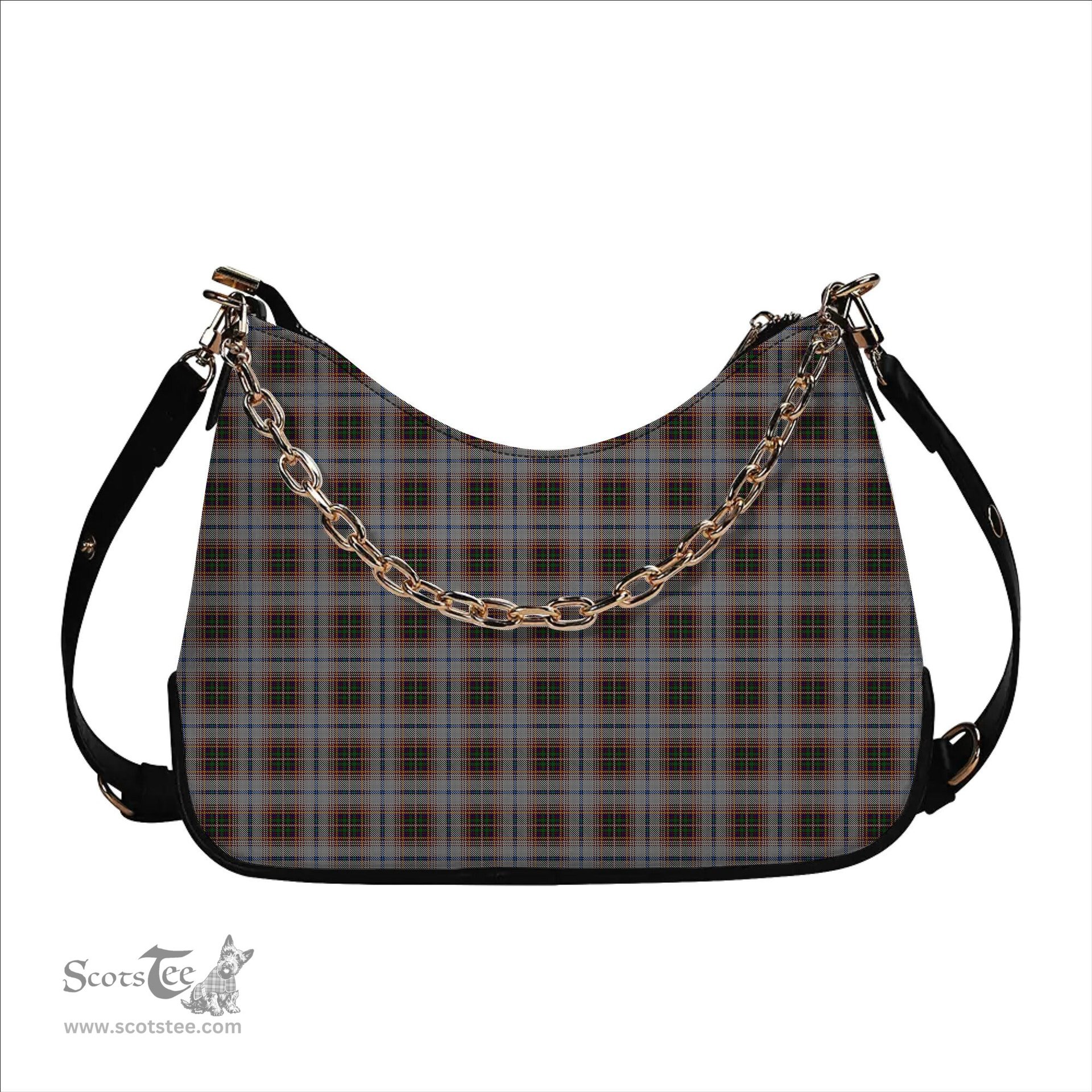 ScotsTee Shop Scottish Innes Red Dress Dance Tartan Handbag Women's Shoulder Bag With Chain