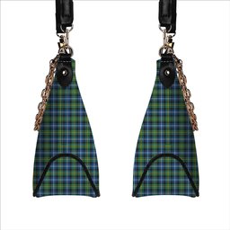 ScotsTee Shop Scottish McNeil of Barra Ancient Tartan Handbag Women's Shoulder Bag With Chain