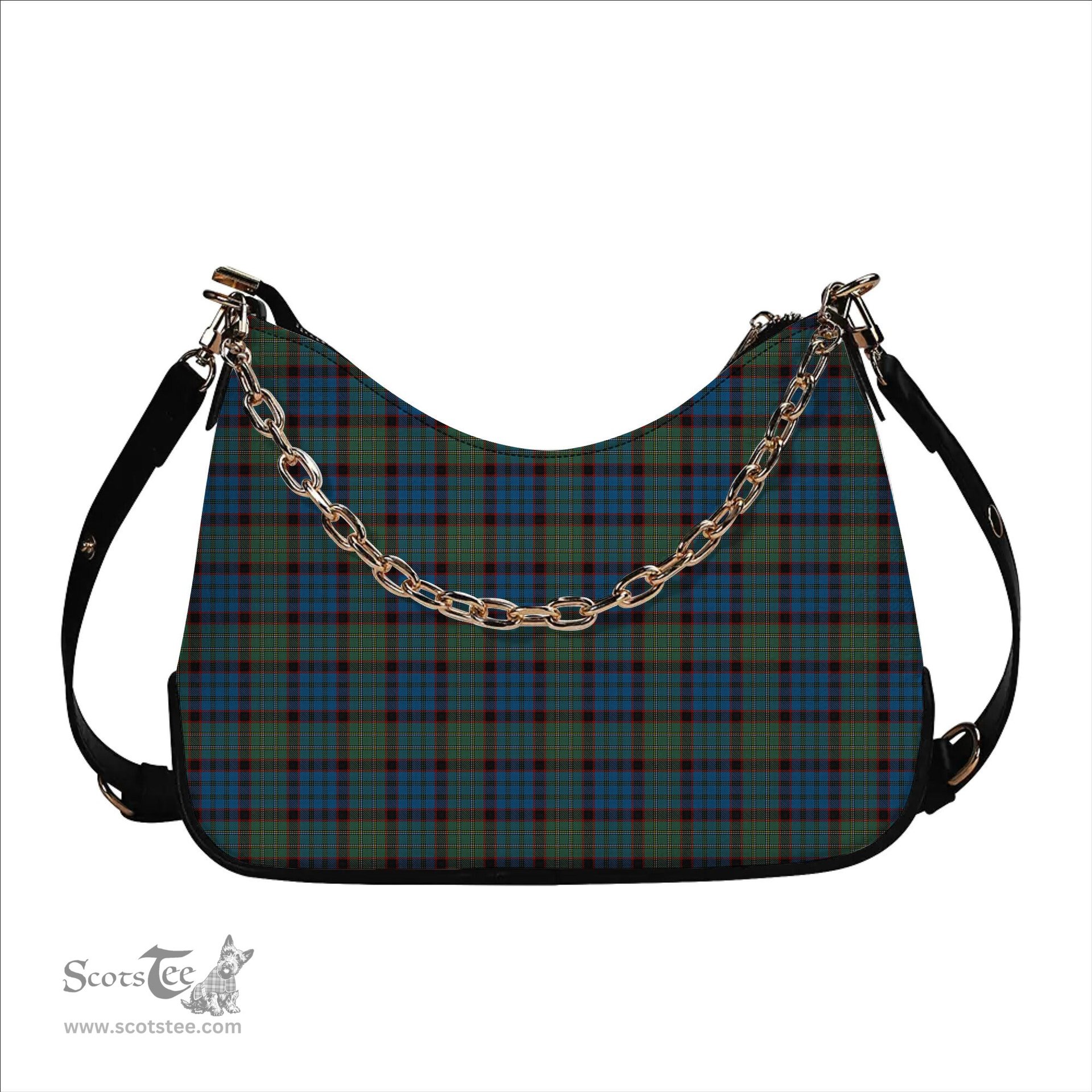 ScotsTee Shop Scottish McNeacail Hunting Tartan Handbag Women's Shoulder Bag With Chain