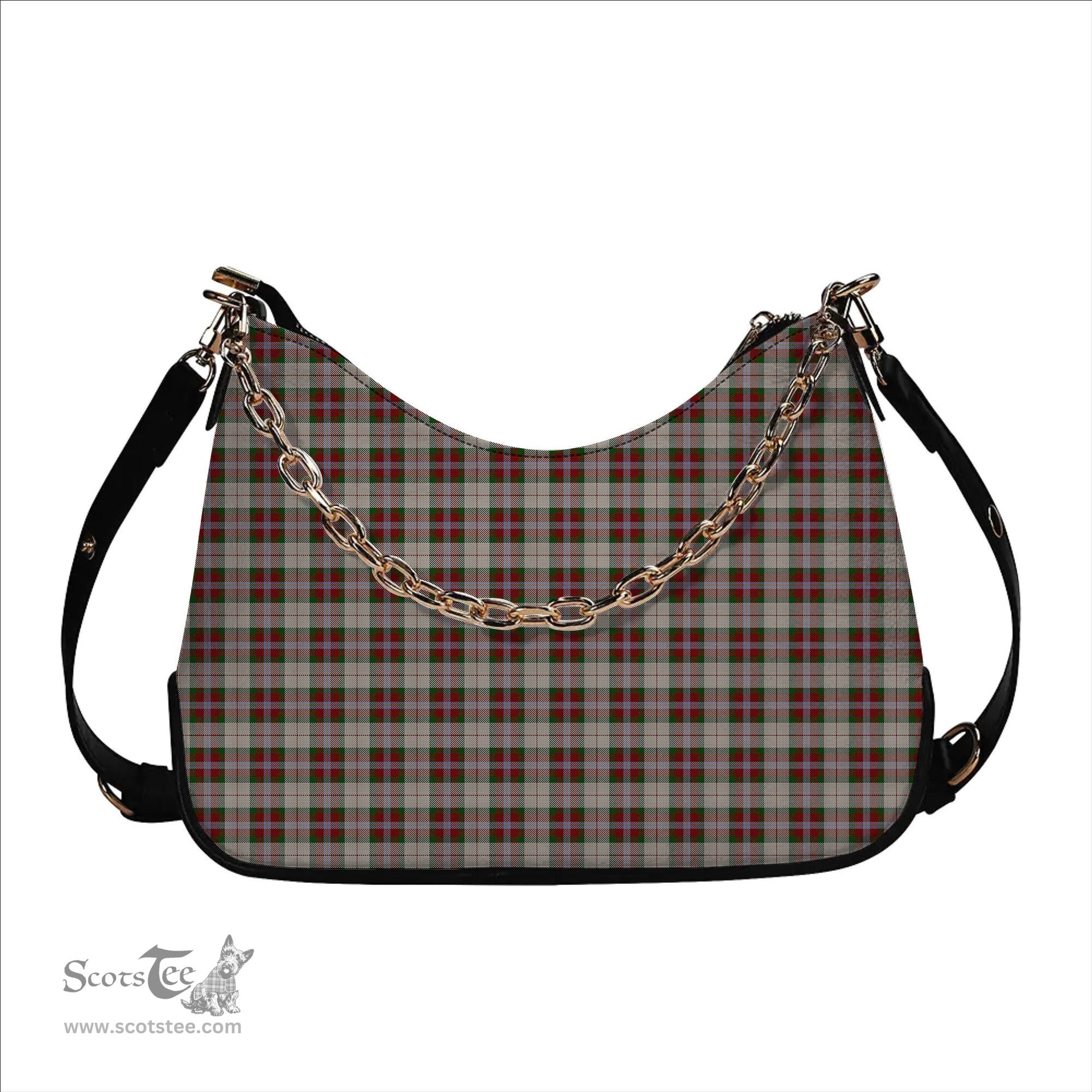 ScotsTee Shop Scottish McLean Dress Tartan Handbag Women's Shoulder Bag With Chain