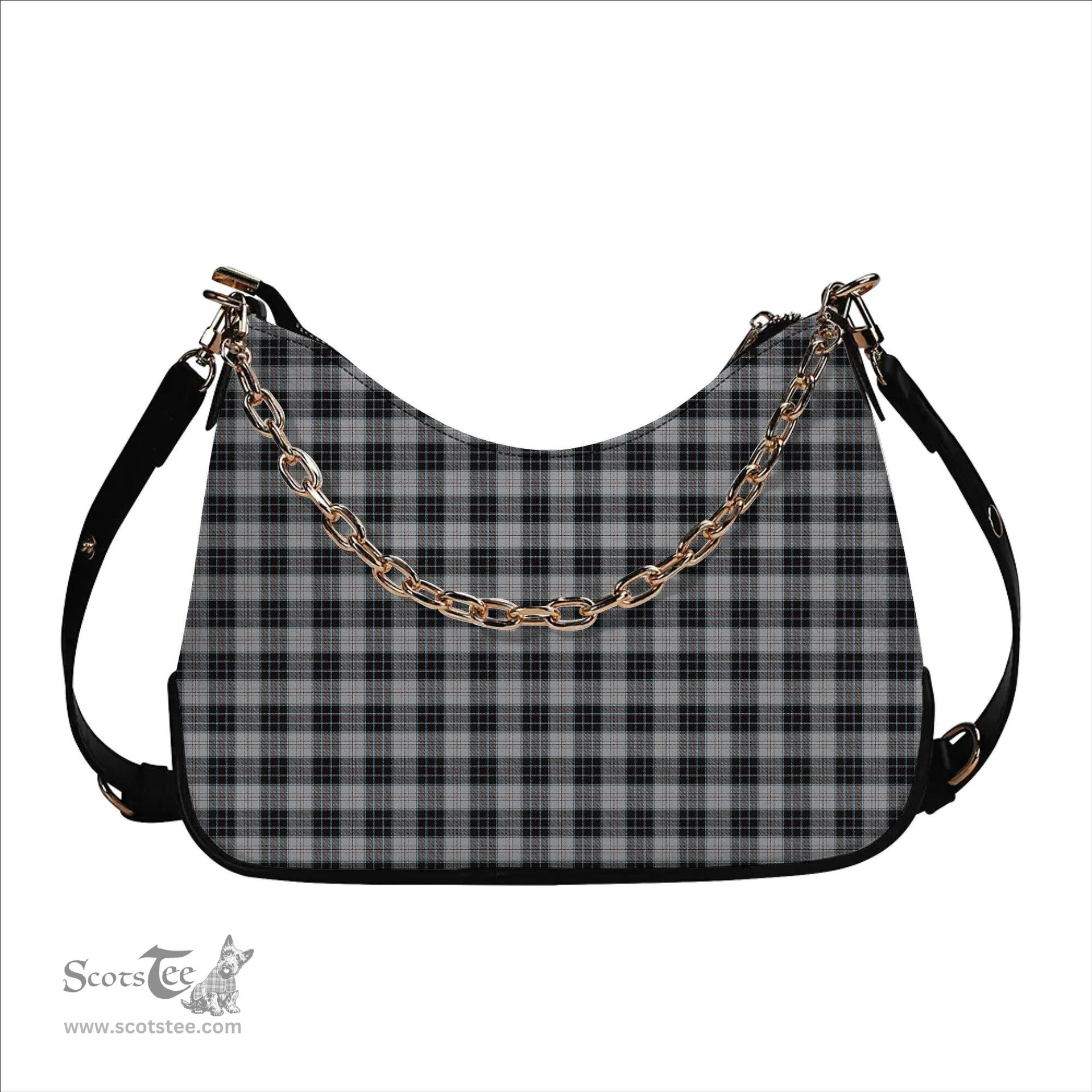 ScotsTee Shop Scottish MacRae, Dress Tartan Handbag Women's Shoulder Bag With Chain