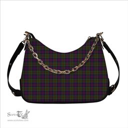 ScotsTee Shop Scottish MacDonald of Clanranald 2 Tartan Handbag Women's Shoulder Bag With Chain