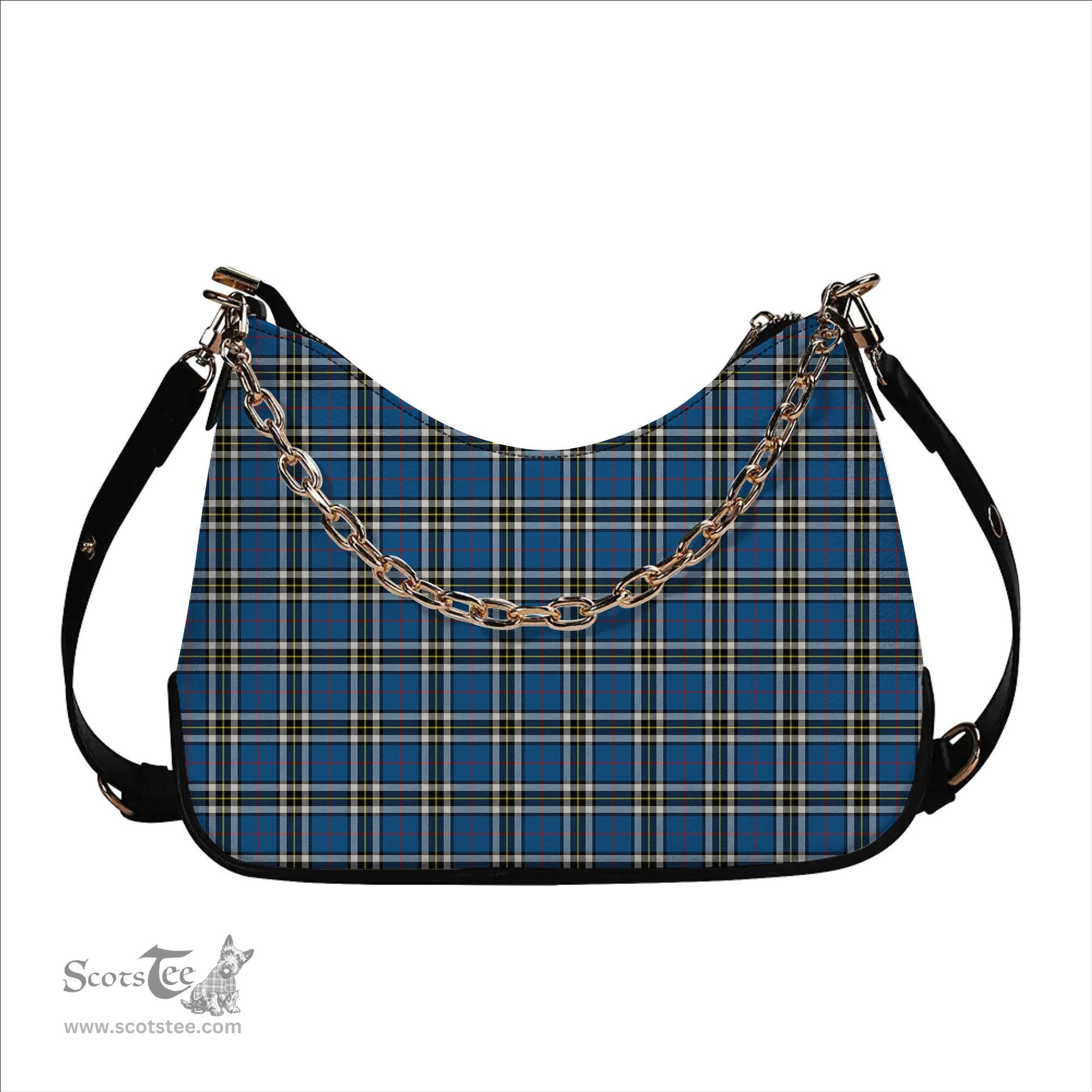 ScotsTee Shop Scottish MacTavish Dress Modern Tartan Handbag Women's Shoulder Bag With Chain