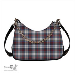 ScotsTee Shop Scottish MacBeth Dress  Modern Tartan Handbag Women's Shoulder Bag With Chain