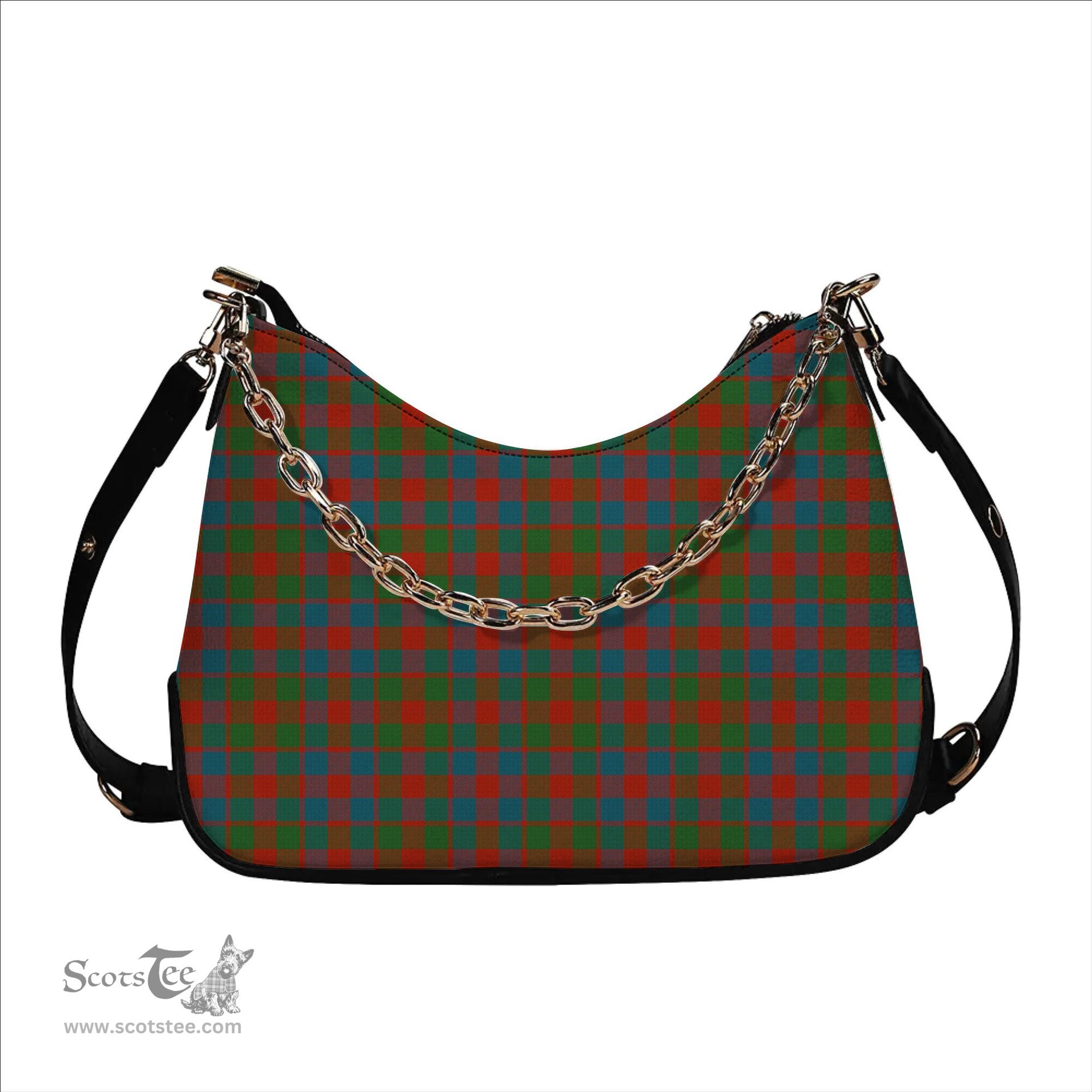 ScotsTee Shop Scottish McGowan Ancient Tartan Handbag Women's Shoulder Bag With Chain