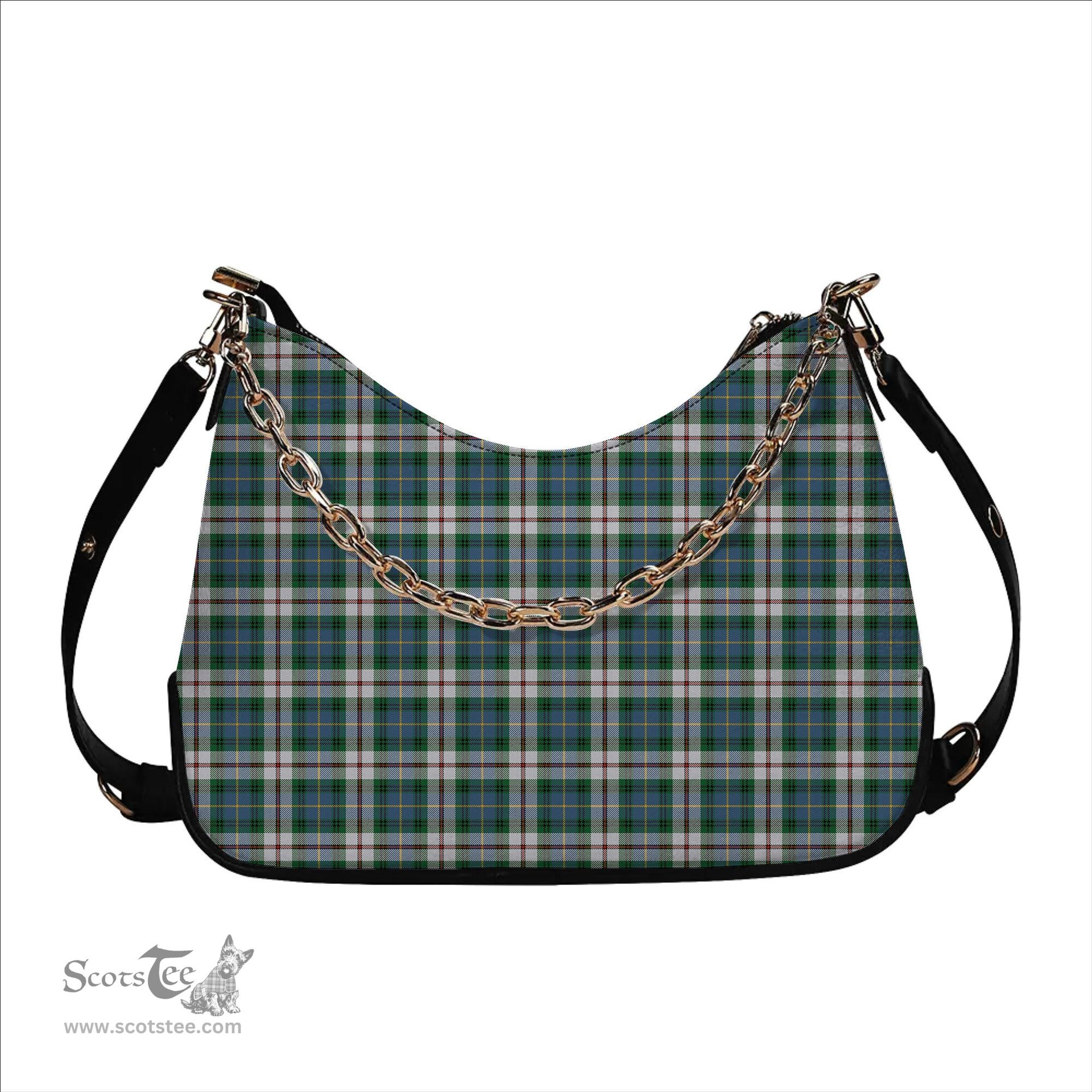 ScotsTee Shop Scottish McLeod Of Californian Ancient Tartan Handbag Women's Shoulder Bag With Chain
