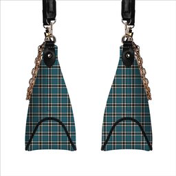 ScotsTee Shop Scottish MacThomas Blue Ancient Tartan Handbag Women's Shoulder Bag With Chain