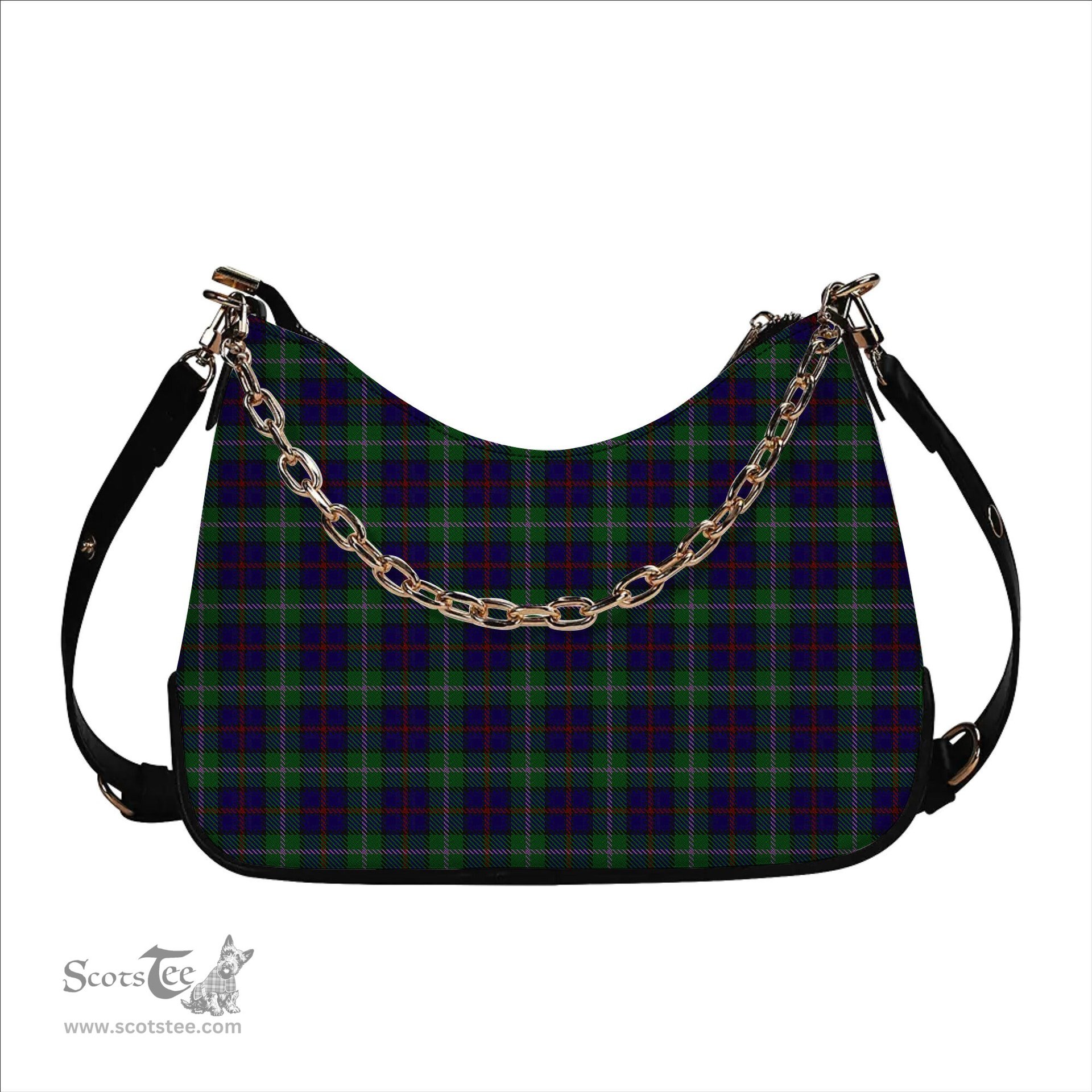 ScotsTee Shop Scottish MacEachain Tartan Handbag Women's Shoulder Bag With Chain