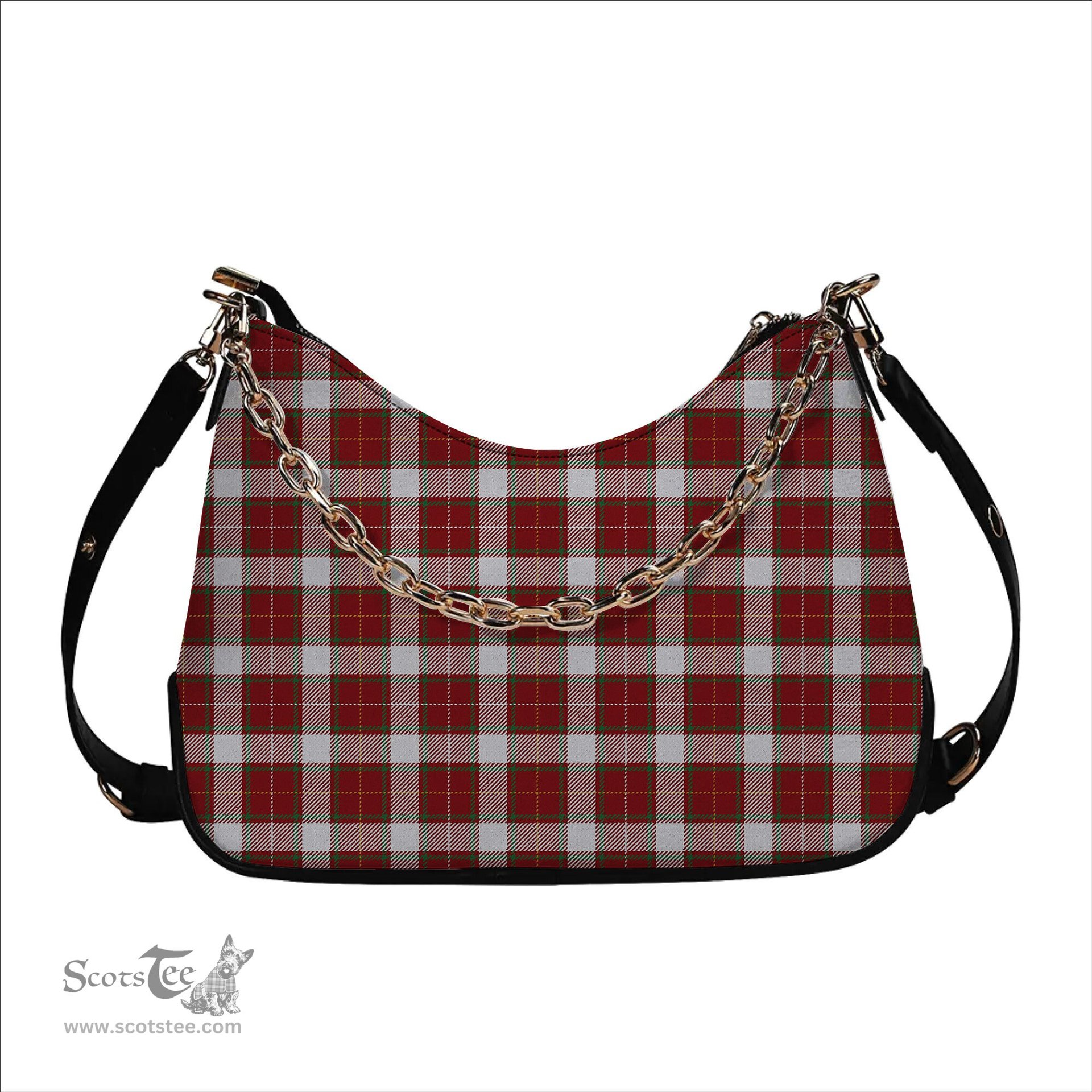 ScotsTee Shop Scottish McFie Dress Ancient Tartan Handbag Women's Shoulder Bag With Chain