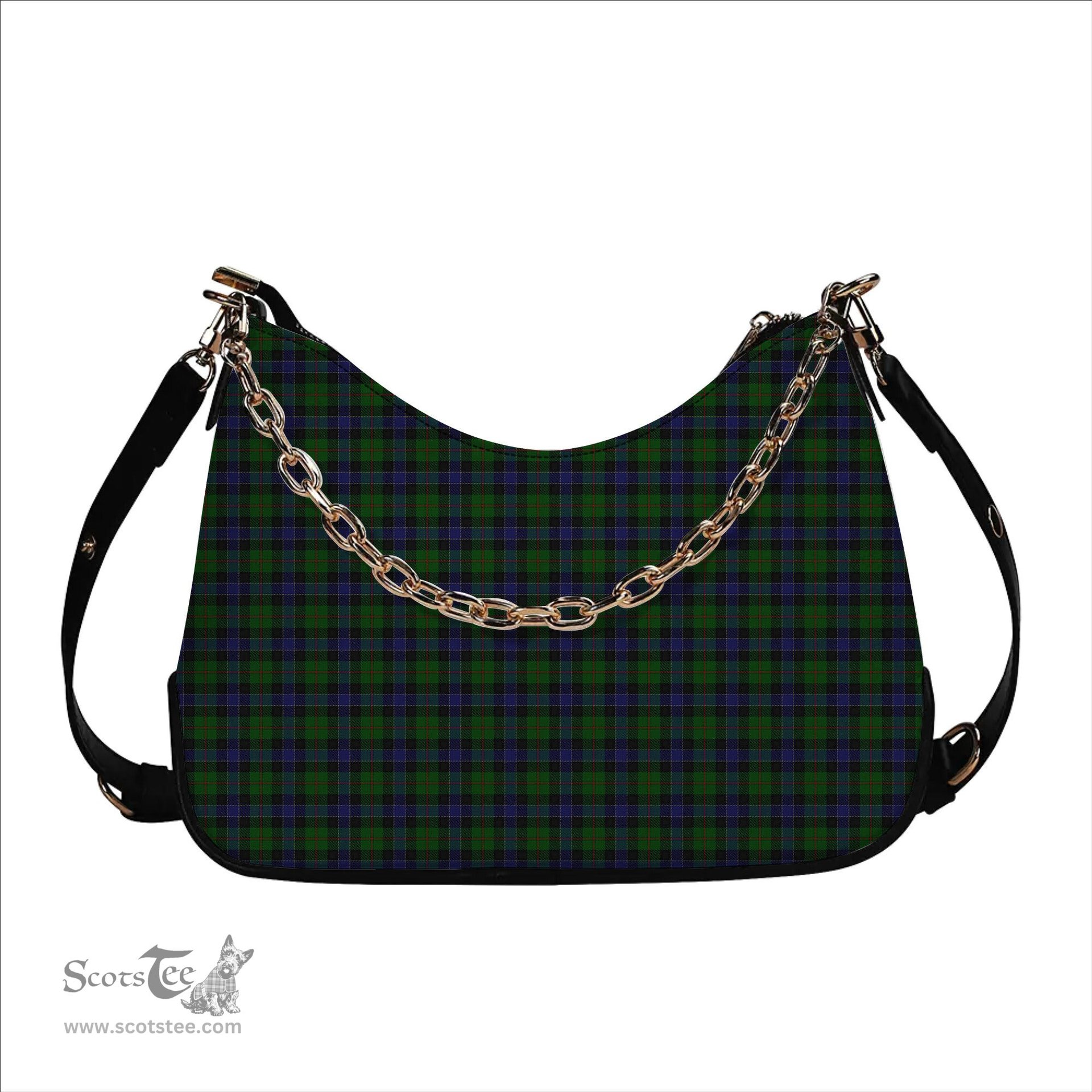 ScotsTee Shop Scottish Ogilvie of Inverarity VS 2 Tartan Handbag Women's Shoulder Bag With Chain