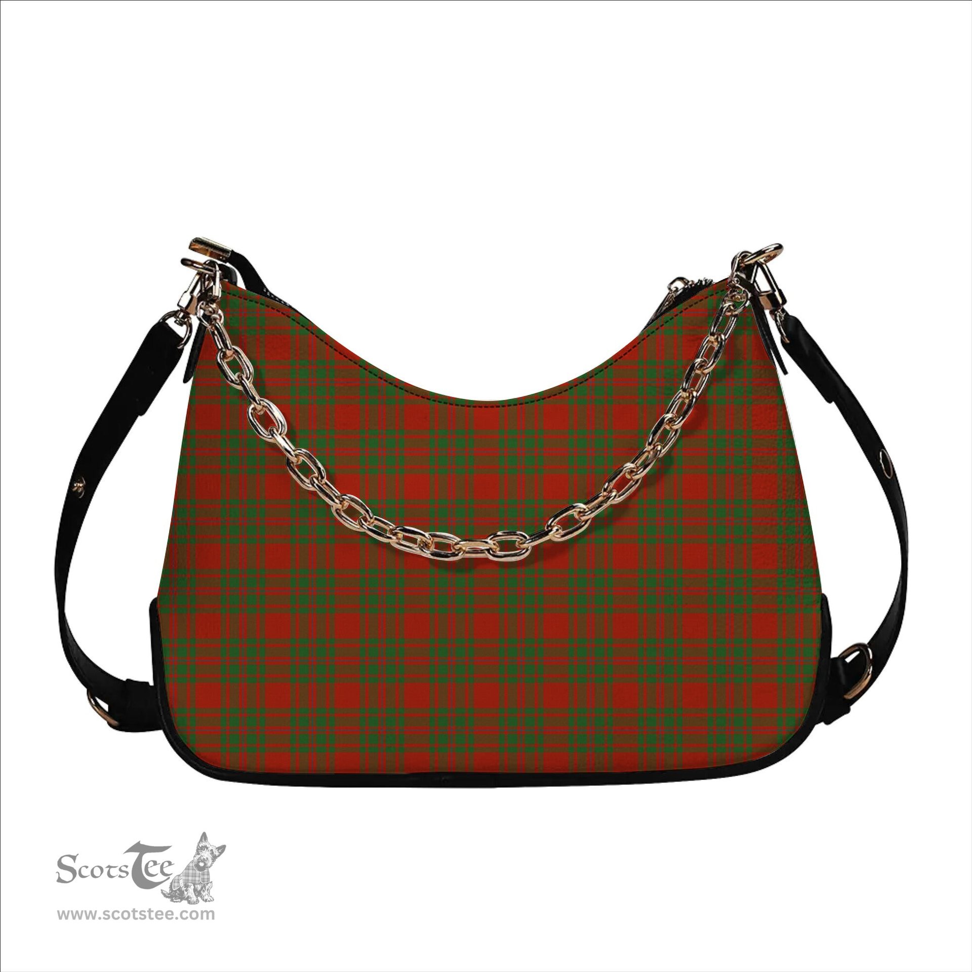ScotsTee Shop Scottish MacKintosh Red Ancient Tartan Handbag Women's Shoulder Bag With Chain