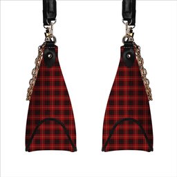 ScotsTee Shop Scottish Munro Black and Red Tartan Handbag Women's Shoulder Bag With Chain