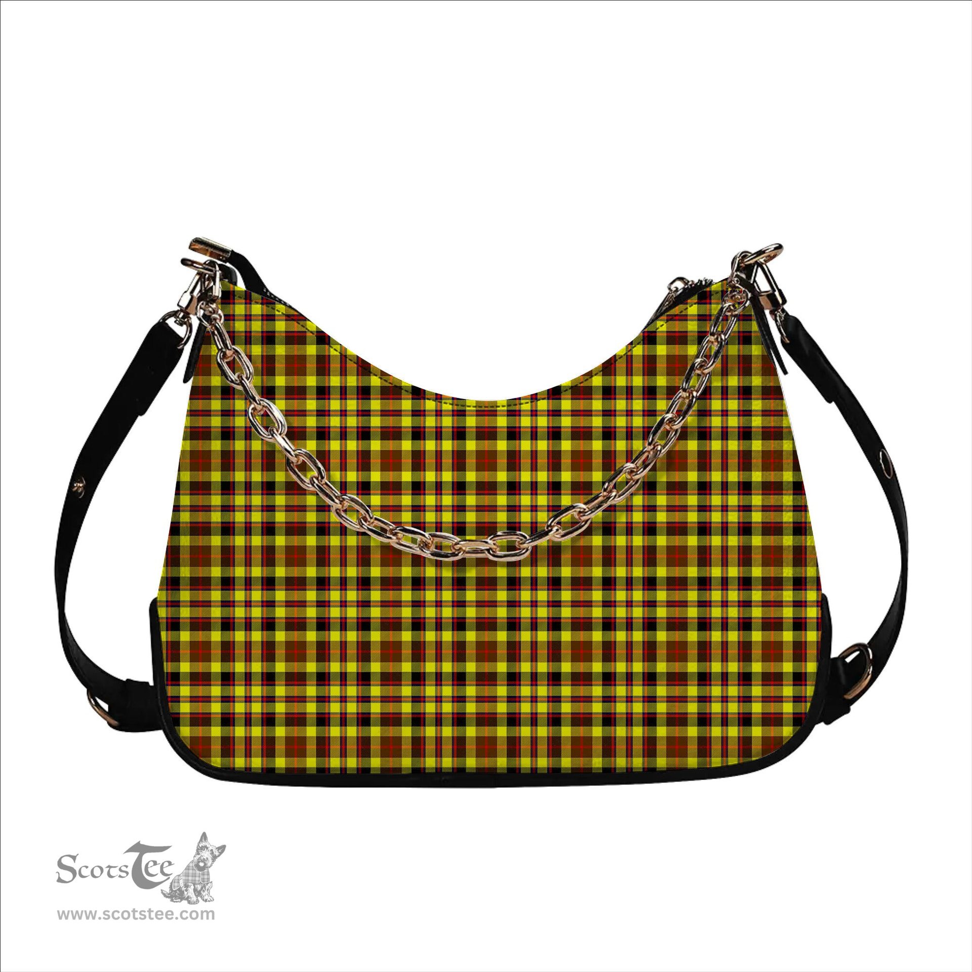 ScotsTee Shop Scottish Jardine Modern Tartan Handbag Women's Shoulder Bag With Chain
