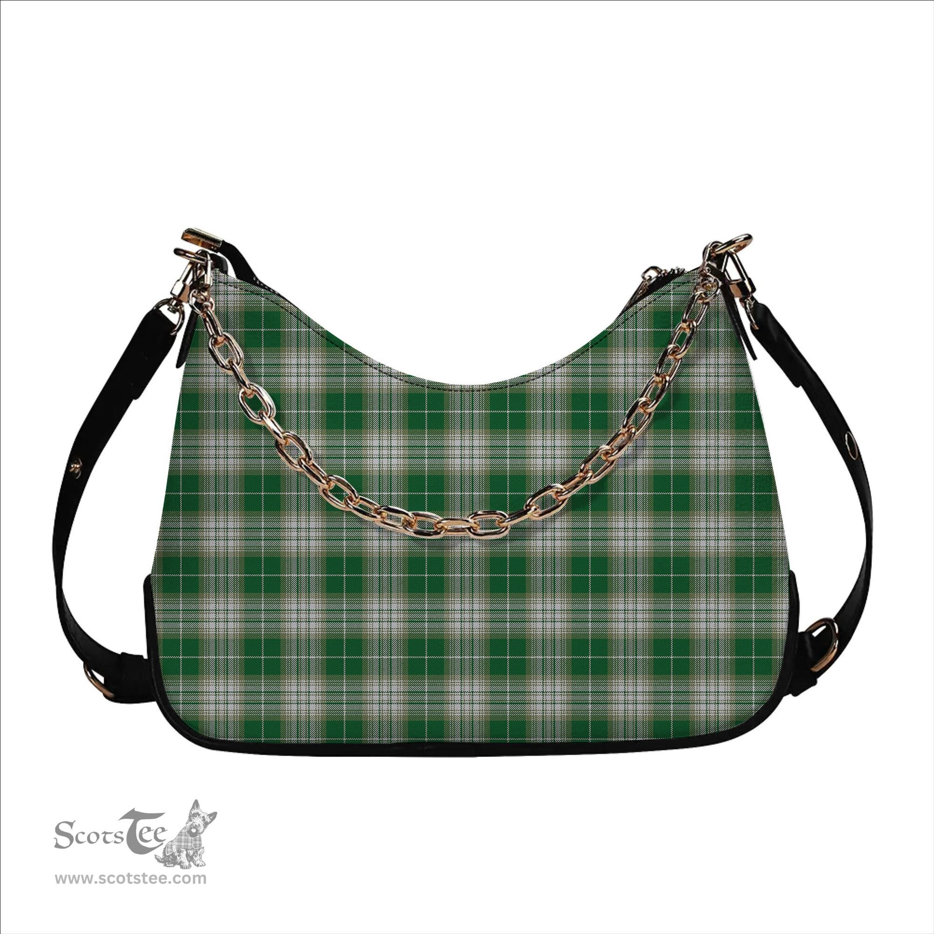 ScotsTee Shop Scottish Kelso Ancient Clan Tartan Handbag Women's Shoulder Bag With Chain