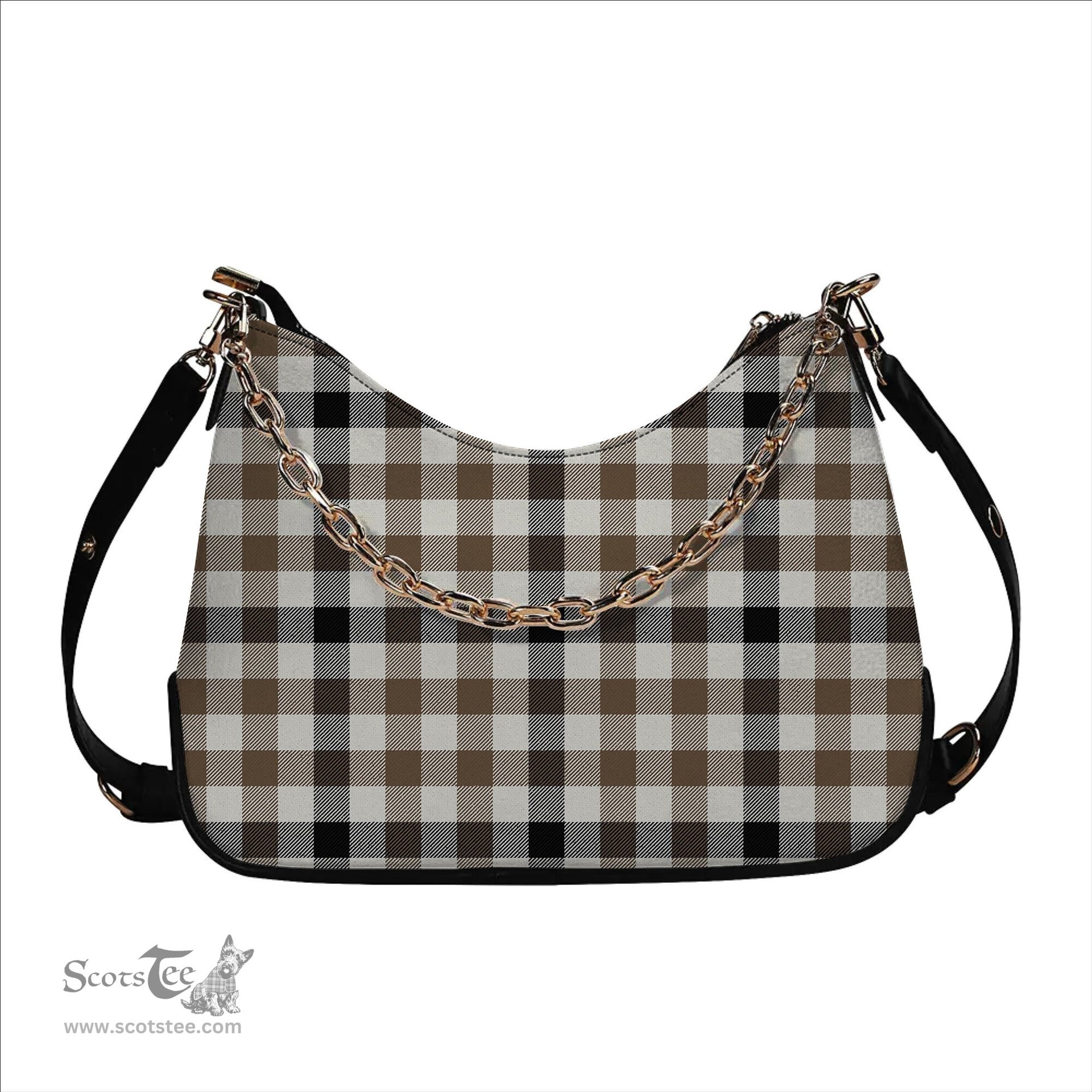 ScotsTee Shop Scottish Hogg Ancient Tartan Handbag Women's Shoulder Bag With Chain