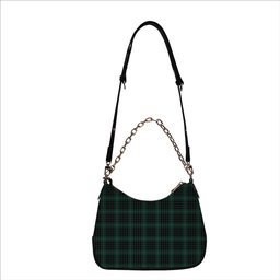 ScotsTee Shop Scottish McAulay Hunting Modern Tartan Handbag Women's Shoulder Bag With Chain