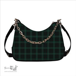 ScotsTee Shop Scottish McAulay Hunting Modern Tartan Handbag Women's Shoulder Bag With Chain