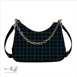 ScotsTee Shop Scottish MacEwen Modern SC Tartan Handbag Women's Shoulder Bag With Chain