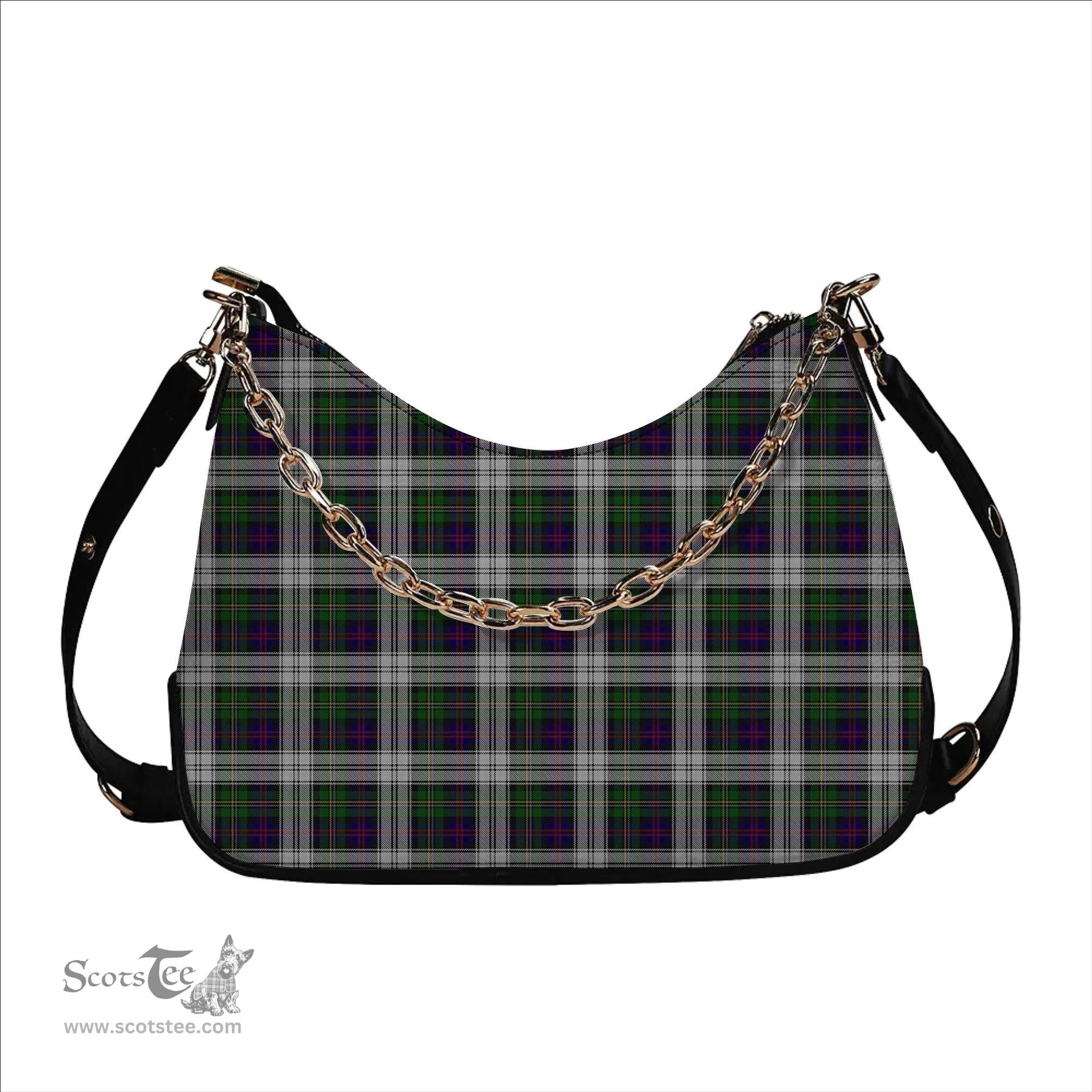 ScotsTee Shop Scottish Malcolm Dress - TD Tartan Handbag Women's Shoulder Bag With Chain