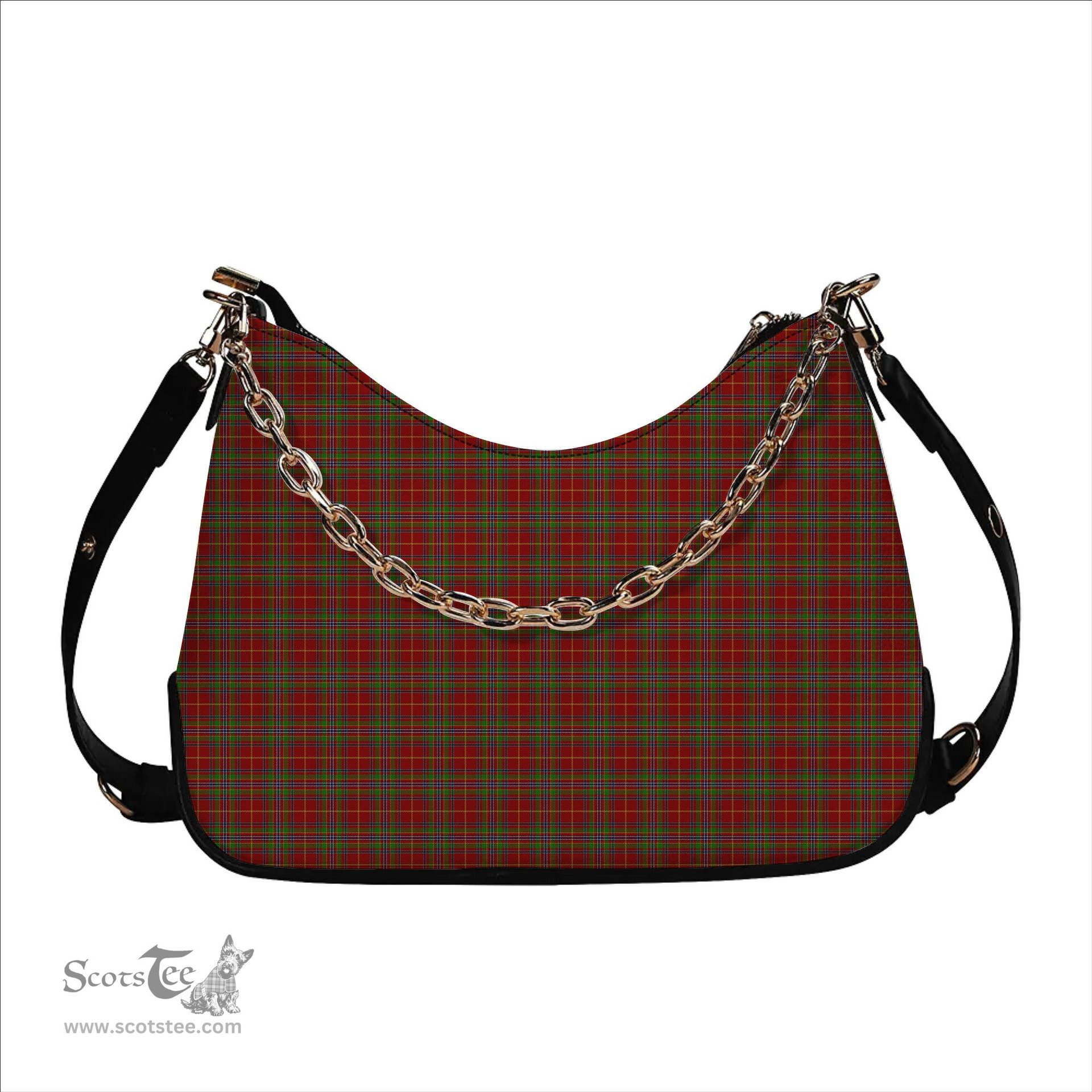 ScotsTee Shop Scottish Wren Tartan Handbag Women's Shoulder Bag With Chain