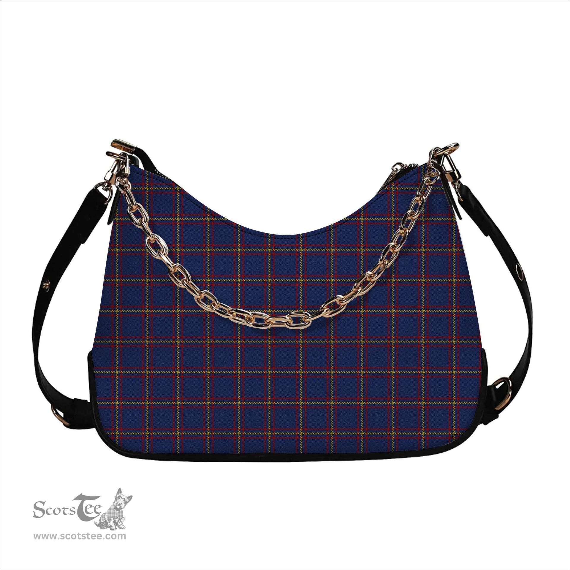 ScotsTee Shop Scottish MacLaine of Lochbuie Tartan Handbag Women's Shoulder Bag With Chain