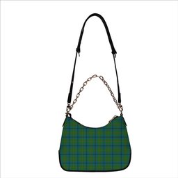 ScotsTee Shop Scottish Johnstone Ancient Tartan Handbag Women's Shoulder Bag With Chain