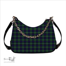ScotsTee Shop Scottish McDonald of the Isles Hunting Modern Tartan Handbag Women's Shoulder Bag With Chain