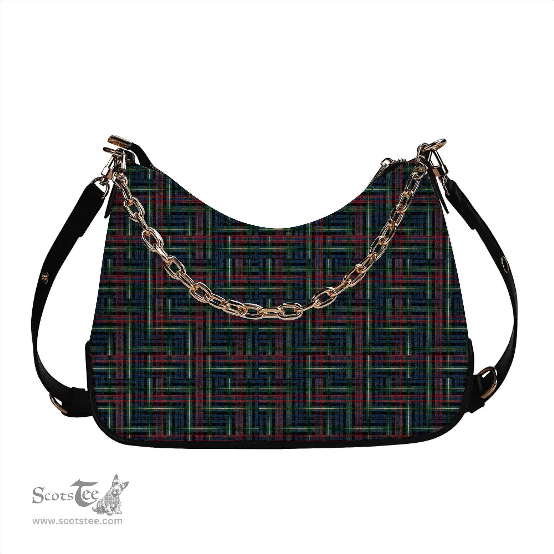 ScotsTee Shop Scottish Keith District Modern Tartan Handbag Women's Shoulder Bag With Chain
