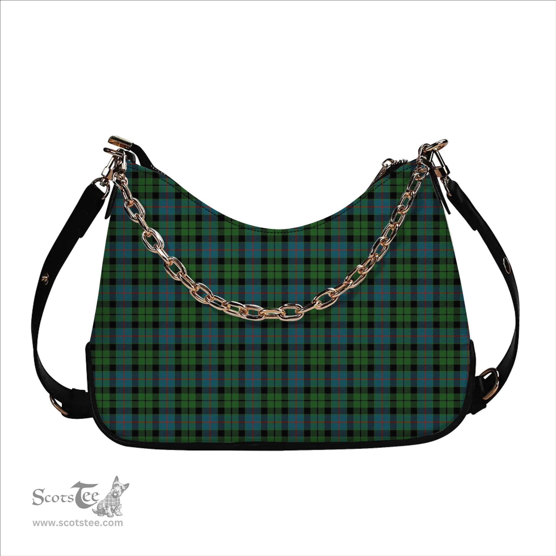 ScotsTee Shop Scottish Morrison Hunting Ancient Tartan Handbag Women's Shoulder Bag With Chain