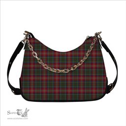 ScotsTee Shop Scottish McCulloch Ancient Tartan Handbag Women's Shoulder Bag With Chain