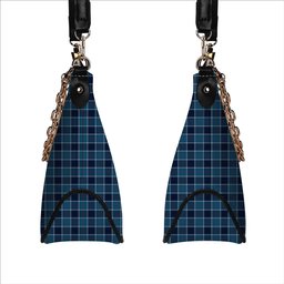 ScotsTee Shop Scottish US Navy Modern Tartan Handbag Women's Shoulder Bag With Chain